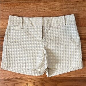Women's Tan Polka Dot Embroidered Shorts